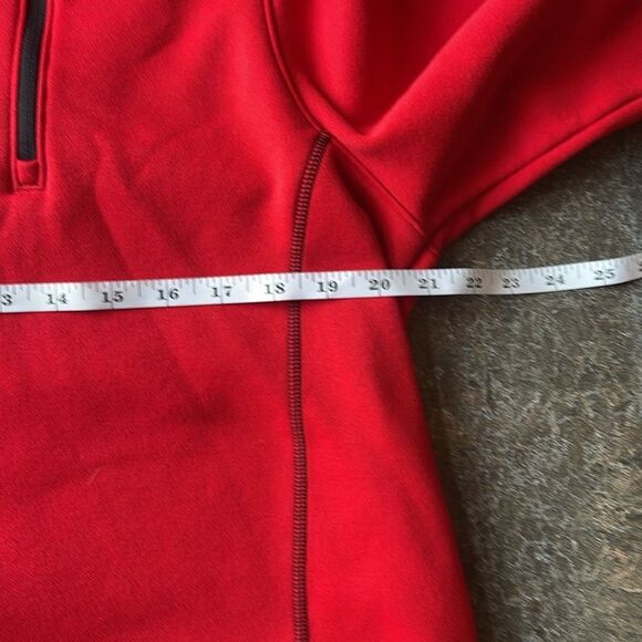 Under Armour Mens Heavy Performance Fleece 1/4 Zip Red and Black size Med - Picture 9 of 11